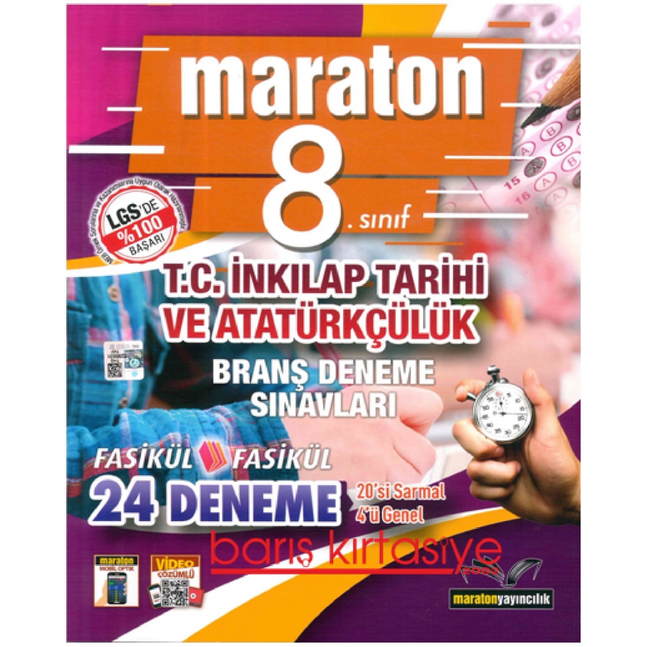 8. Sınıf T.C. İnkılap Tarihi ve Atatürkçülük Branş Denemeleri Maraton Yayıncılık