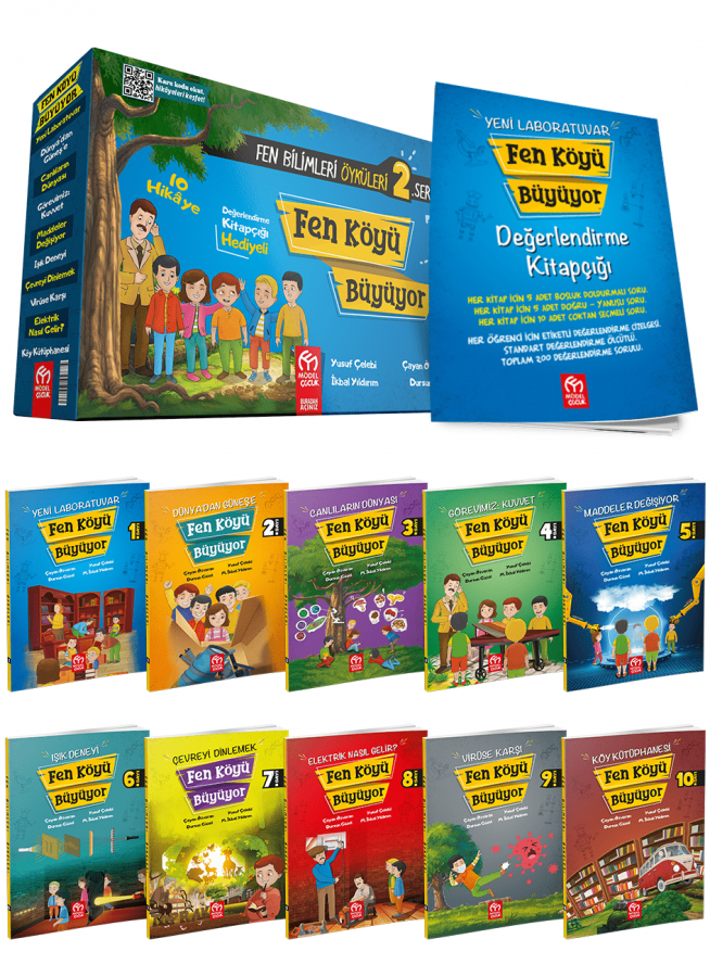 3. ve 4. Sınıf Fen Köyü Büyüyor Hikaye Seti 10 Kitap Model Çocuk