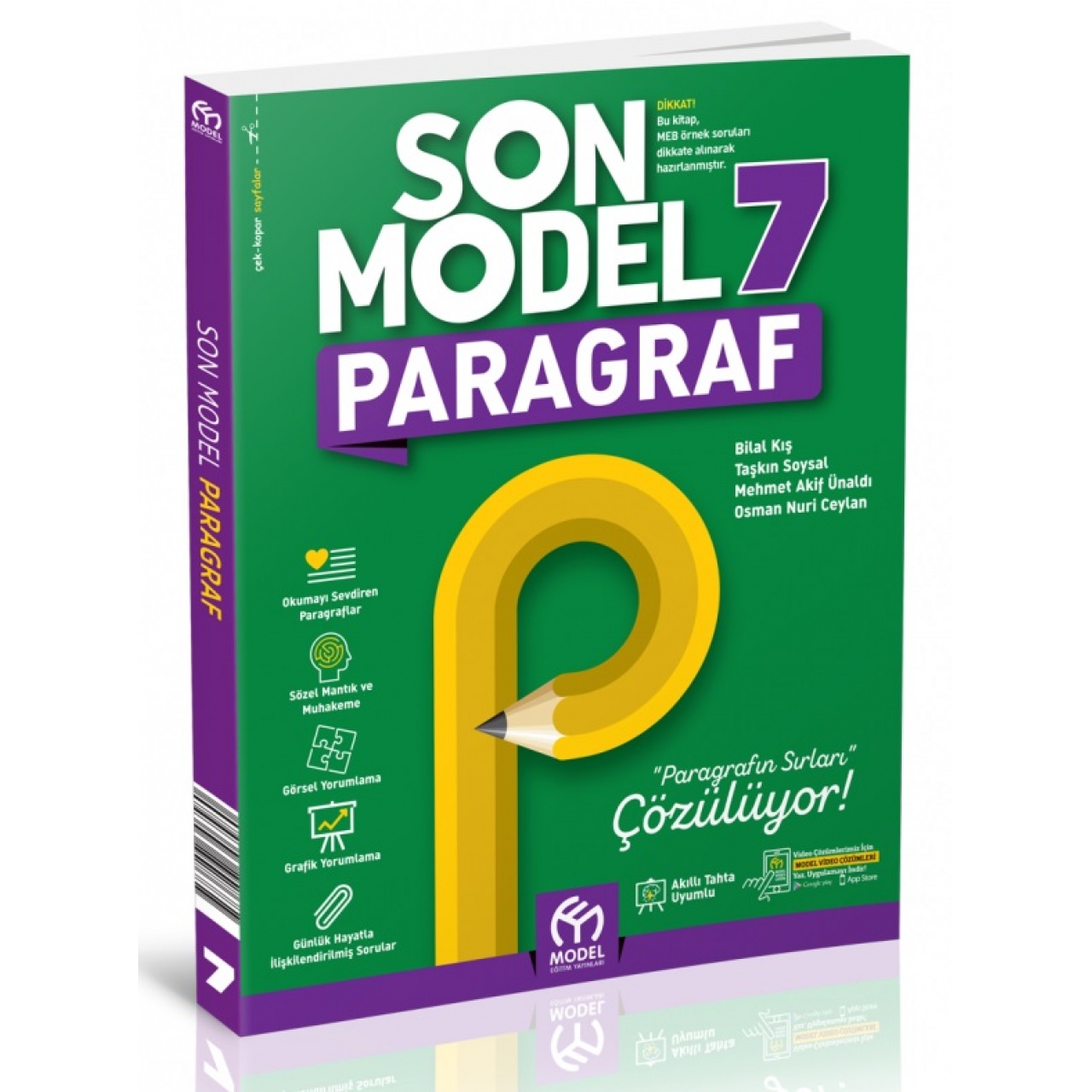 7. Sınıf Son Model Paragraf Soru Bankası Model Eğitim Yayınları