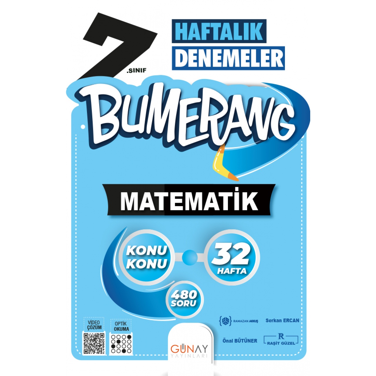 7. Sınıf Bumerang Matematik Haftalık Denemeler Günay Yayınları