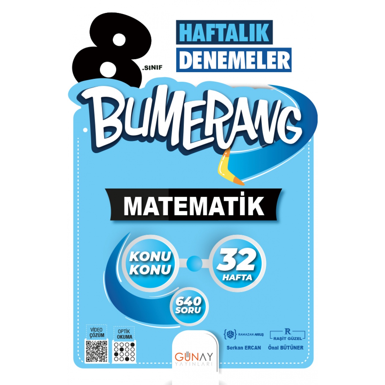 8. Sınıf Bumerang Matematik Haftalık Denemeler Günay Yayınları
