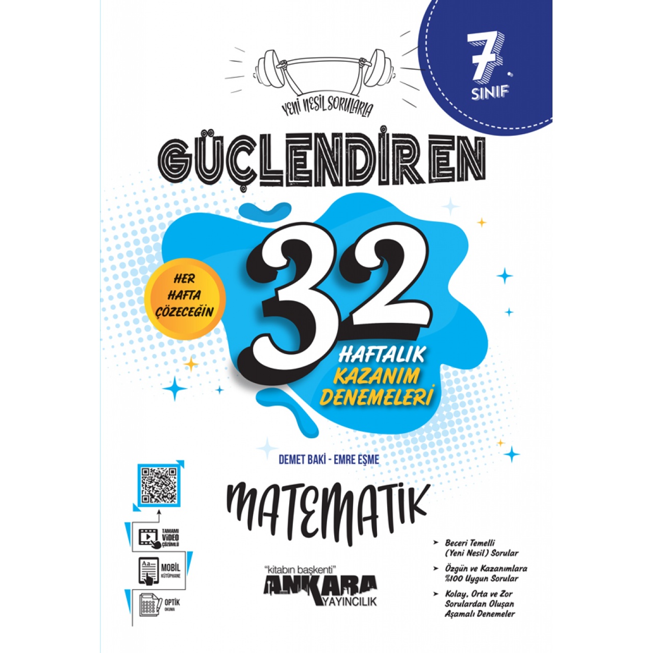 7. Sınıf Güçlendiren Matematik 32 Haftalık Kazanım Denemeleri Ankara Yayıncılık
