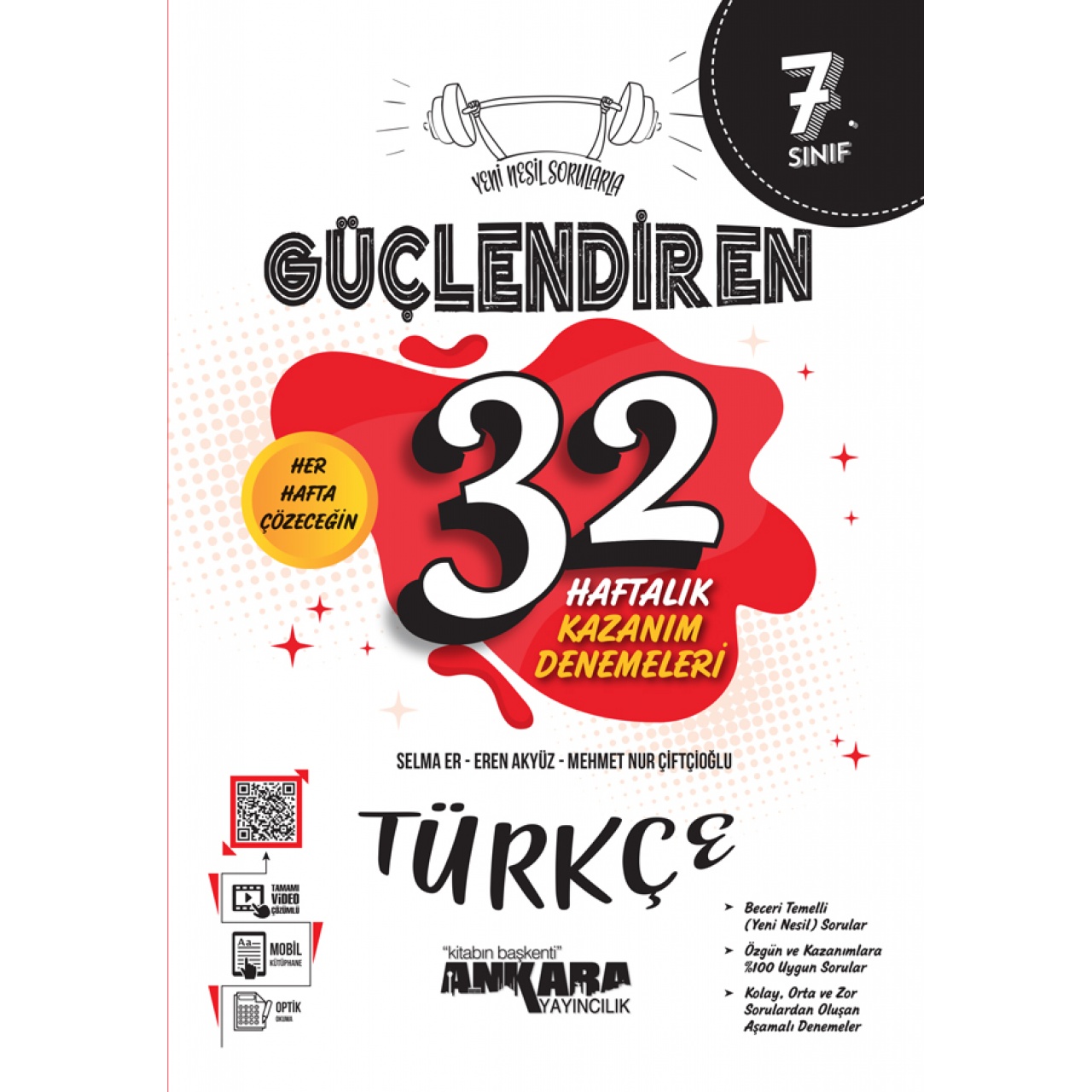 7. Sınıf Güçlendiren Türkçe 32 Haftalık Kazanım Denemeleri Ankara Yayıncılık