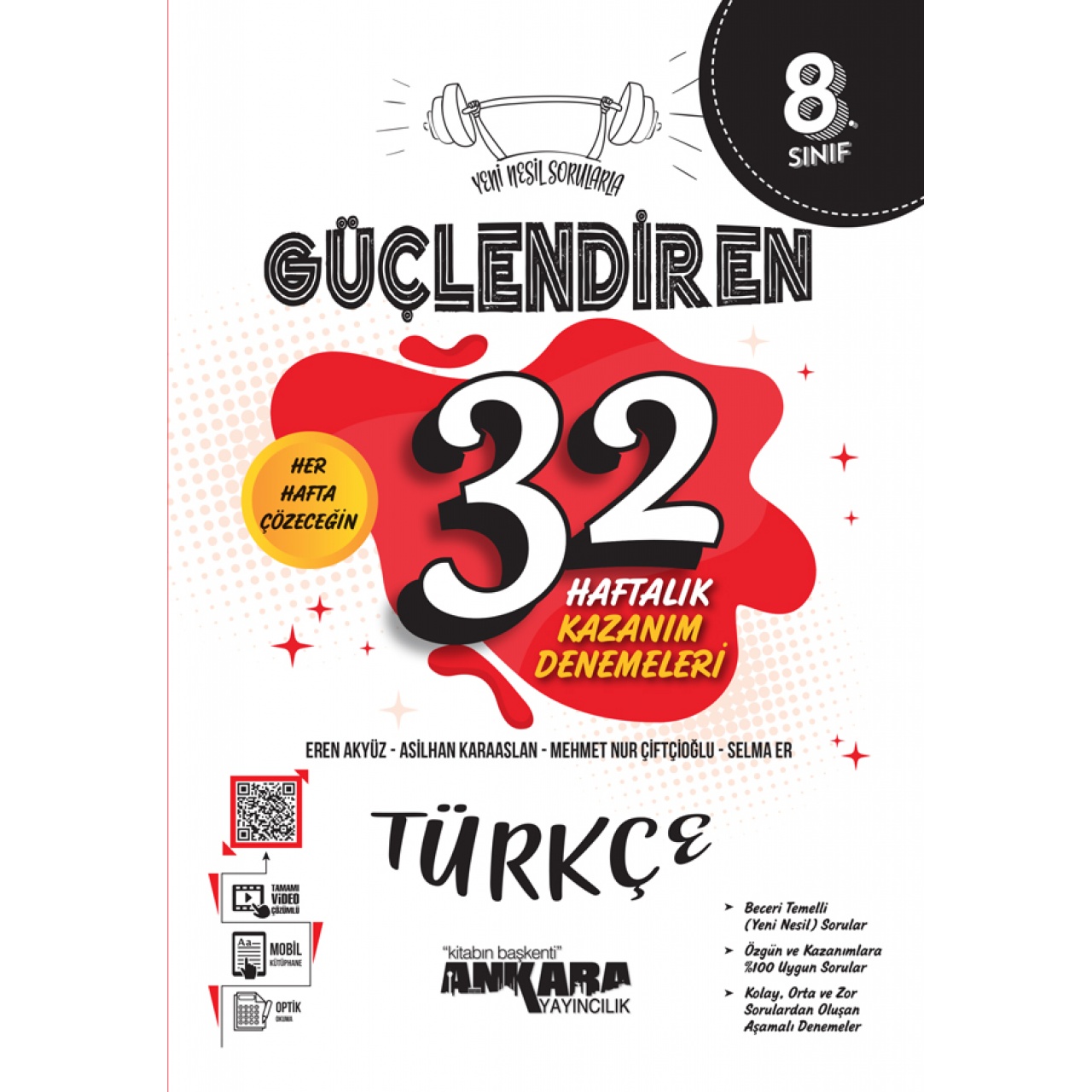 8. Sınıf Güçlendiren Türkçe 32 Haftalık Kazanım Denemeleri Ankara Yayıncılık