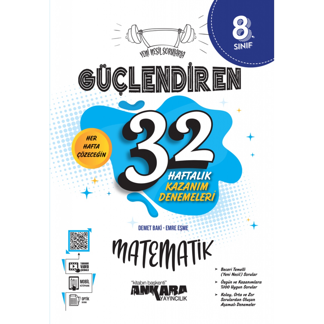 8. Sınıf Güçlendiren Matematik 32 Haftalık Kazanım Denemeleri Ankara Yayıncılık