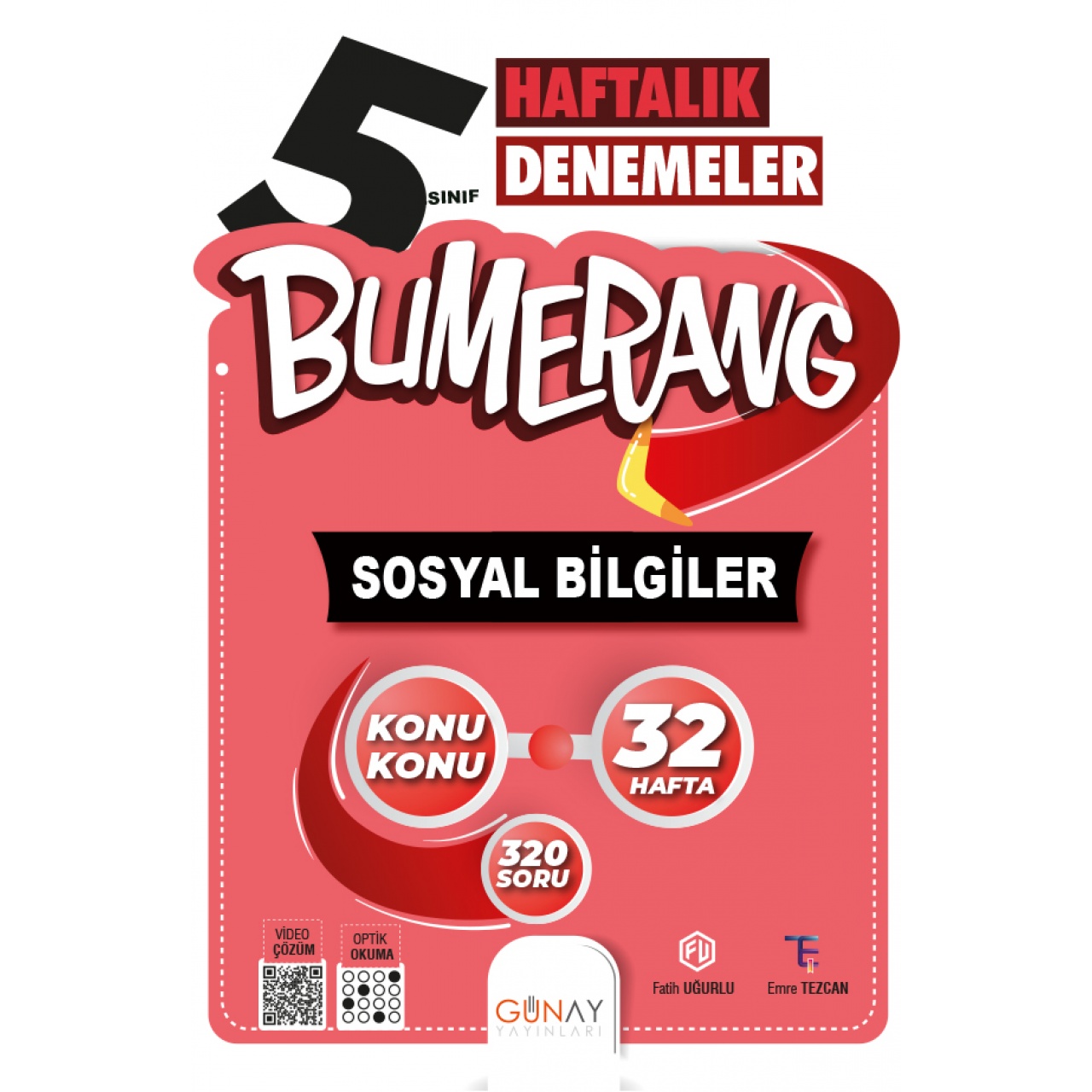5. Sınıf Bumerang Sosyal Bilgiler Haftalık Denemeler Günay Yayınları