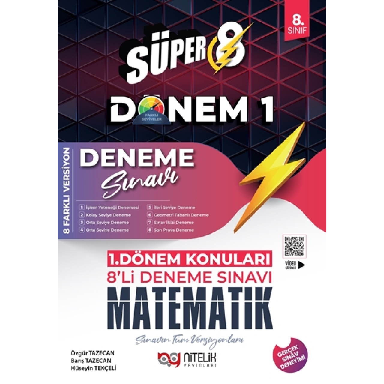 8. Sınıf Süper Matematik 1. Dönem Konuları 8li Deneme Sınavı Nitelik Yayınları