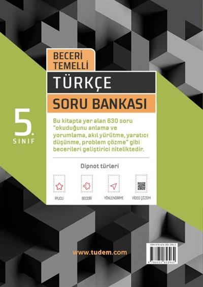 5. Sınıf Türkçe Beceri Temelli Soru Bankası Tudem Yayınları