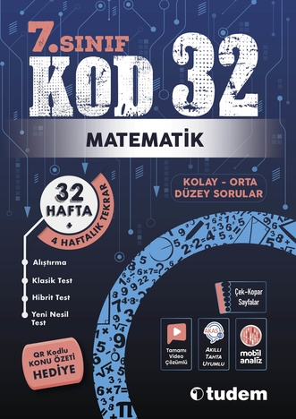 7. Sınıf Kod 32 Matematik Tudem Yayınları