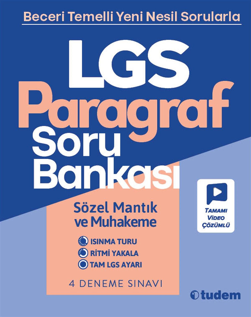 8. Sınıf LGS Paragraf Soru Bankası Tudem Yayınları