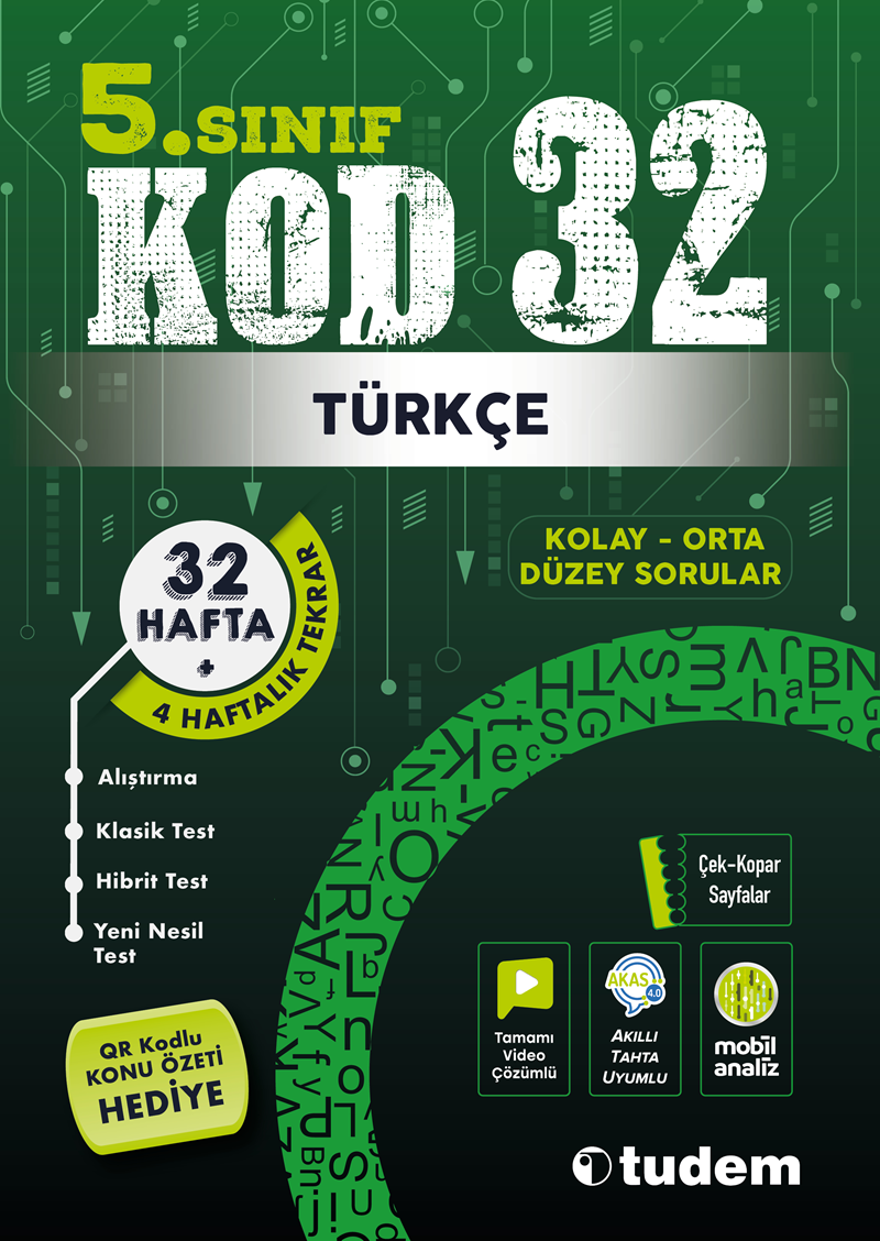 5. Sınıf Kod 32 Türkçe Tudem Yayınları