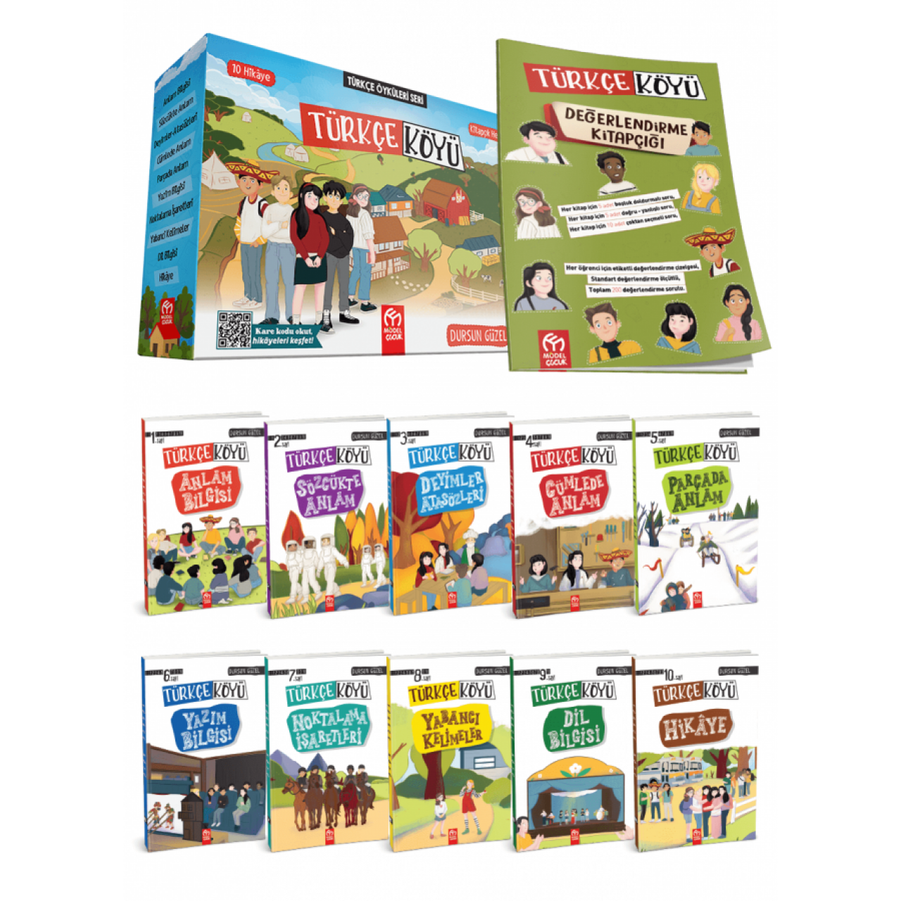 3. ve 4. Sınıf Türkçe Köyü Hikaye Seti 10 Kitap Model Çocuk