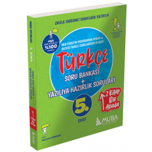 5. Sınıf Türkçe Soru Bankası + Yazılıya Hazırlık Soruları 2'Si 1 Arada Muba Yayınları