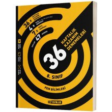 8. Sınıf Fen Bilimleri 36 Haftalık Kazanım Denemeleri Hız Yayınları