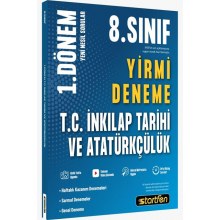 8. Sınıf LGS 1. Dönem 20 T.C. İnkılap Tarihi ve Atatürkçülük Deneme Startfen Yayıncılık