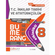 8. Sınıf LGS İnkılap Tarihi Bumerang Serisi Etkinlikli Akıllı Defter Kitap Günay Yayınları