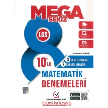 8. Sınıf Mega LGS Matematik Denemeleri Cevap Yayınları