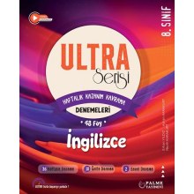 8. Sınıf Ultra Serisi Haftalık İngilizce Denemeleri Palme Yayınları