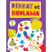 Okul Öncesi Dikkat ve Kodlama 1 Pembe Patikler