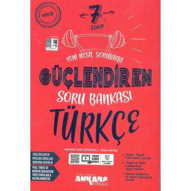 7. Sınıf Türkçe Güçlendiren Soru Bankası Ankara Yayıncılık