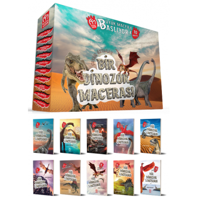 2. ve 3. Sınıf Bir Dinozor Macerası Hikaye Seti 10 Kitap Model Çocuk