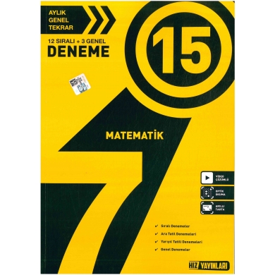7. Sınıf Matematik 15li Deneme Hız Yayınları