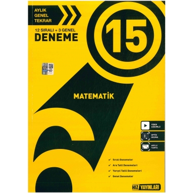 6. Sınıf Matematik 15li Deneme Hız Yayınları