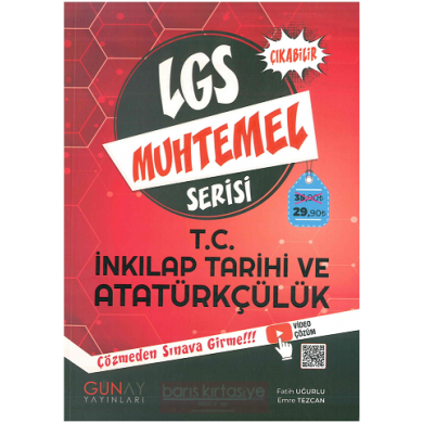 8. Sınıf LGS Muhtemel Serisi İnkılap Tarihi ve Atatürkçülük Soru Bankası Günay Yayınları
