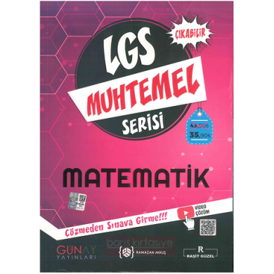 8. Sınıf LGS Muhtemel Serisi Matematik Soru Bankası Günay Yayınları