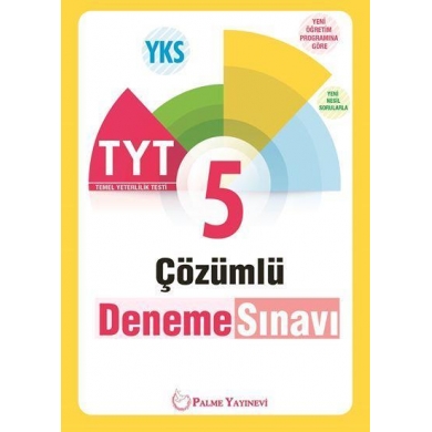 TYT 5 Deneme Sınavı Çözümlü Palme Yayınları