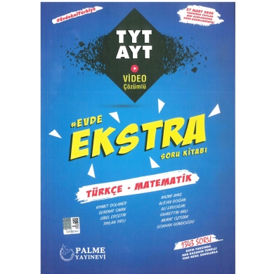 TYT-AYT Evde Ekstra Soru Kitabı Türkçe-Matematik Palme Yayınları