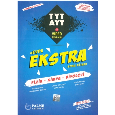 TYT-AYT Evde Ekstra Soru Kitabı Fizik-Kimya-Biyoloji Palme Yayınları