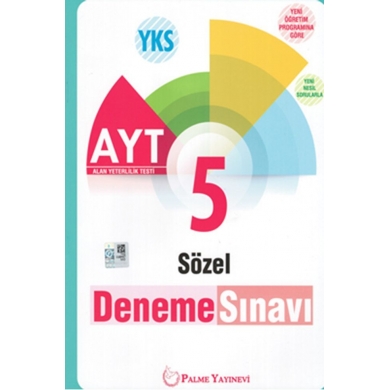 AYT Sözel 5 Deneme Sınavı Palme Yayınları