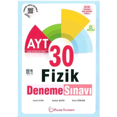 AYT Fizik 30 Deneme Sınavı Palme Yayınları