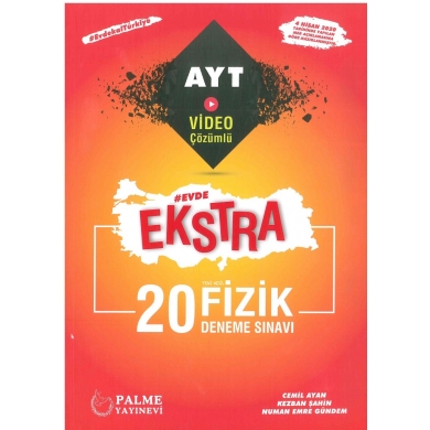 AYT Ekstra Fizik 25 Deneme Sınavı Palme Yayınları