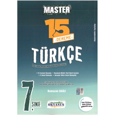 7. Sınıf Master Türkçe 15 Deneme Okyanus Yayınları