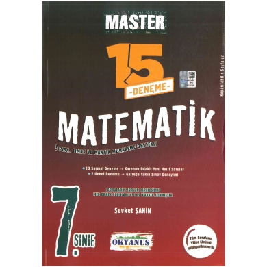 7. Sınıf Master Matematik 15 Deneme Okyanus Yayınları