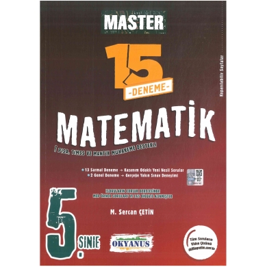 5. Sınıf Master Matematik 15 Deneme Okyanus Yayınları