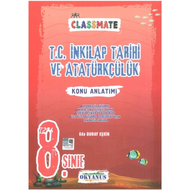 8. Sınıf Classmate T.C. İnkilap Tarihi ve Atatürkçülük Konu Anlatımlı Okyanus Yayınları