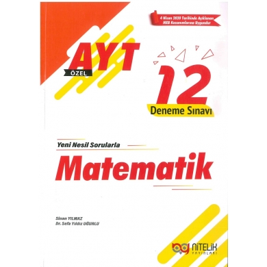 AYT Özel Matematik 12 Deneme Sınavı Nitelik Yayınları