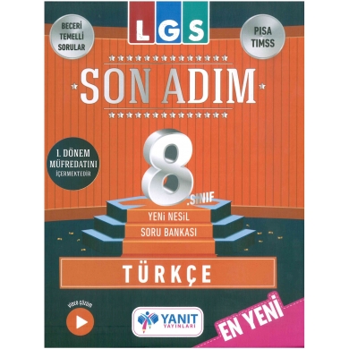 8. Sınıf LGS Son Adım Türkçe 1.Dönem Yanıt Yayınları