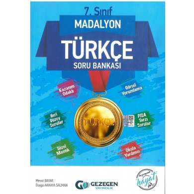 7. Sınıf Madalyon Türkçe Soru Bankası Gezegen Yayınları