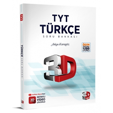 TYT Türkçe Tamamı Video Çözümlü Soru Bankası  3D Yayınları