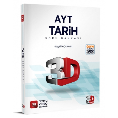 AYT Tarih Tamamı Video Çözümlü Soru Bankası  3D Yayınları
