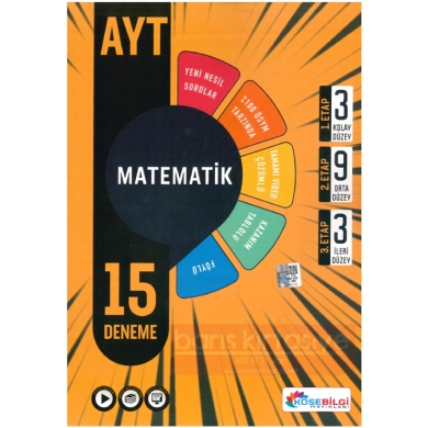 AYT Matematik 15 Deneme Sınavı Köşebilgi Yayınları