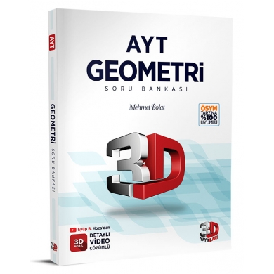 AYT Geometri Tamamı Video Çözümlü Soru Bankası  3D Yayınları