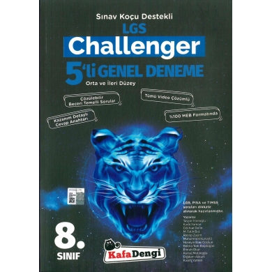 8.Sınıf LGS Challenger 5li Genel Deneme Kafadengi Yayınları