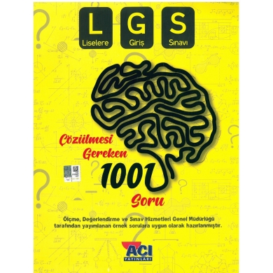 8. Sınıf LGS Çözülmesi Gereken 1001 Soru Açı Yayınları