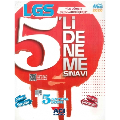 8. Sınıf LGS 5li Deneme Sınavı 1. Dönem Açı Yayınları