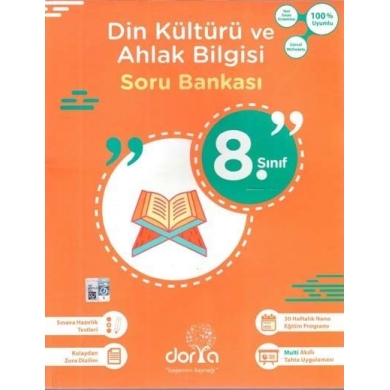 8. Sınıf Din Kültürü ve Ahlak Bilgisi Soru Bankası Dorya Yayınları